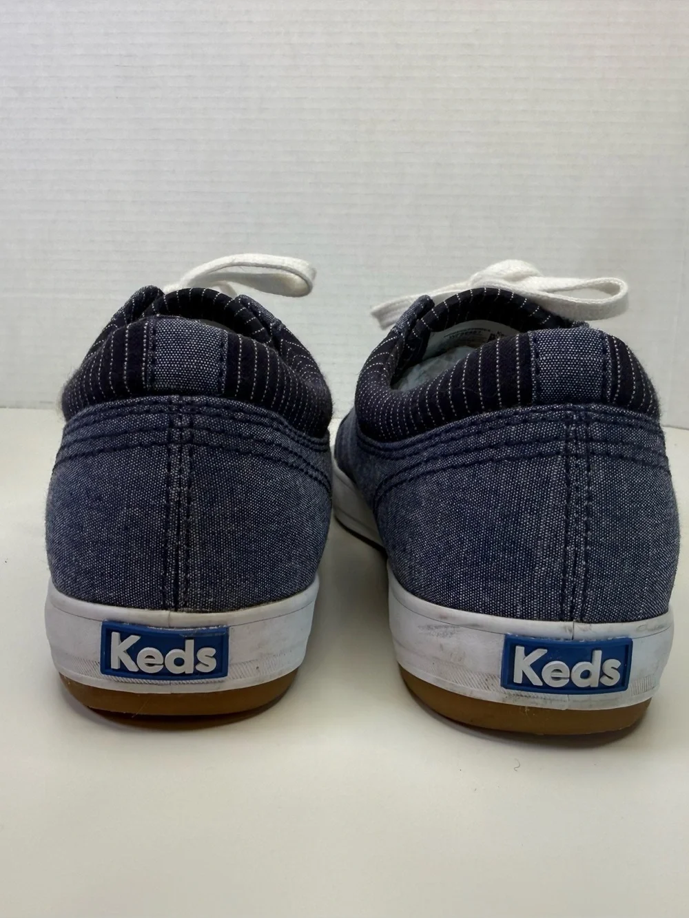 Keds Center III Textile Lace Up Women's Denim Chambray Shoes Sneakers Size 7.5
